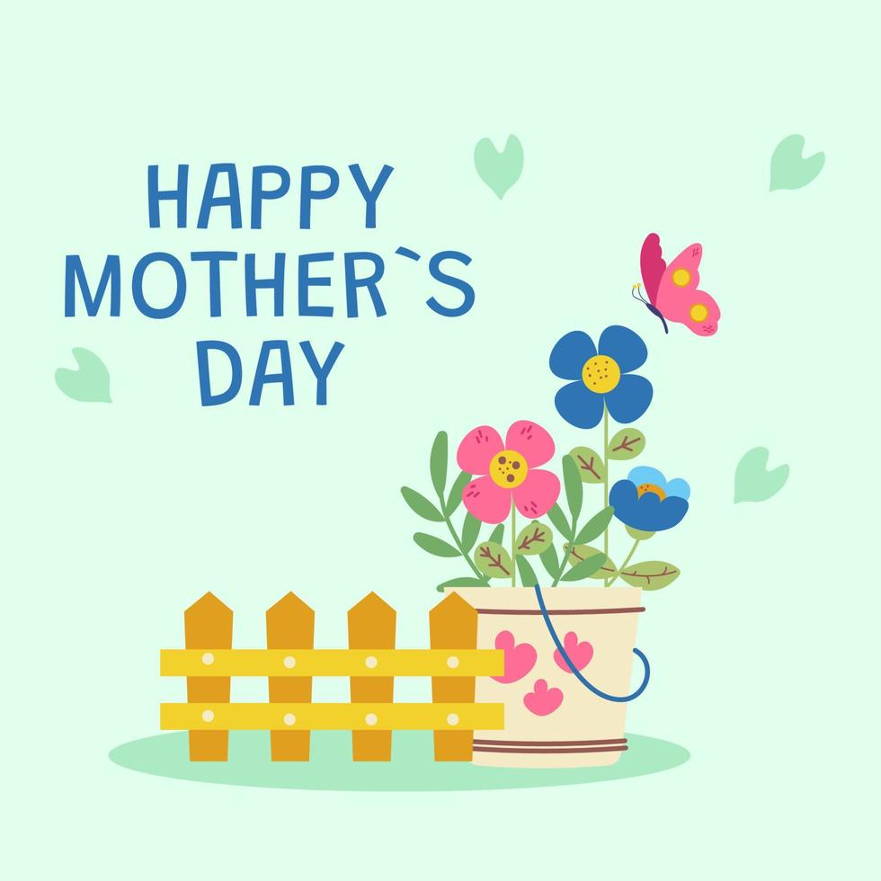 Happy mothers day. Postcard, background vector