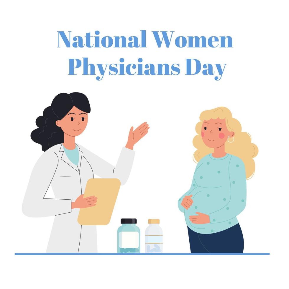 National Women Physicians Day. Vector