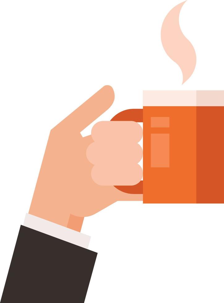 Hand holding a coffee drink vector