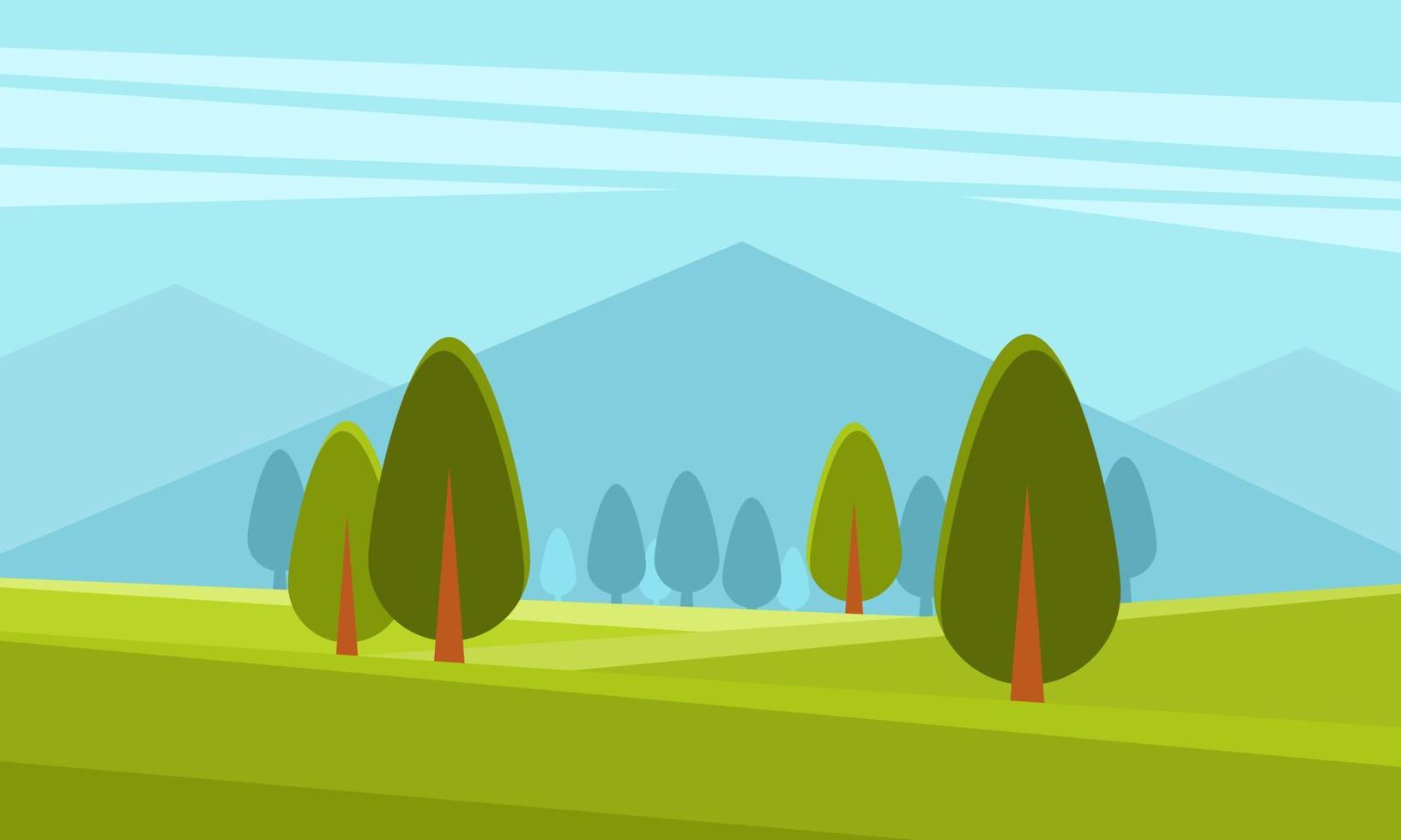 Natural landscape vector design