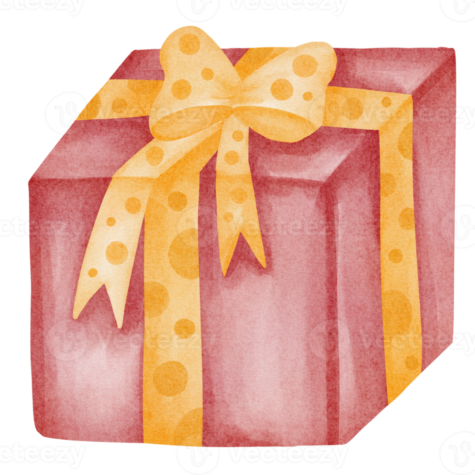 watercolor giftbox cute png