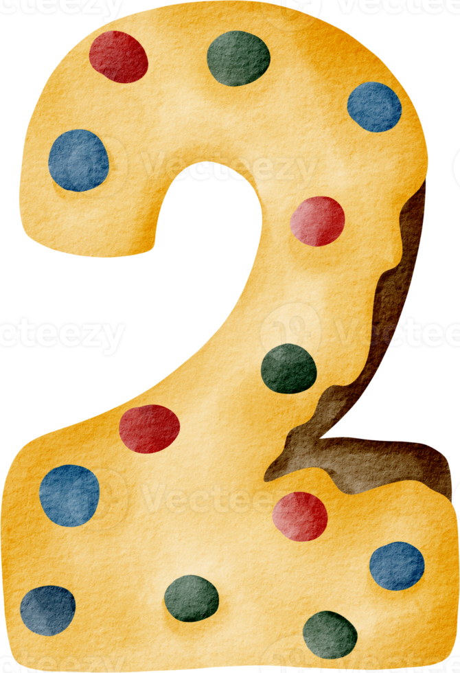 number cookie two png