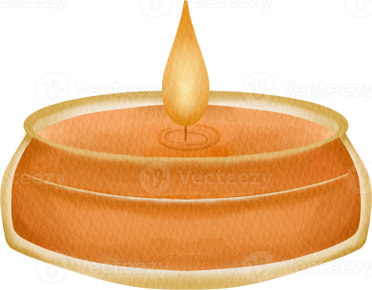 watercolor candle cute clip art png