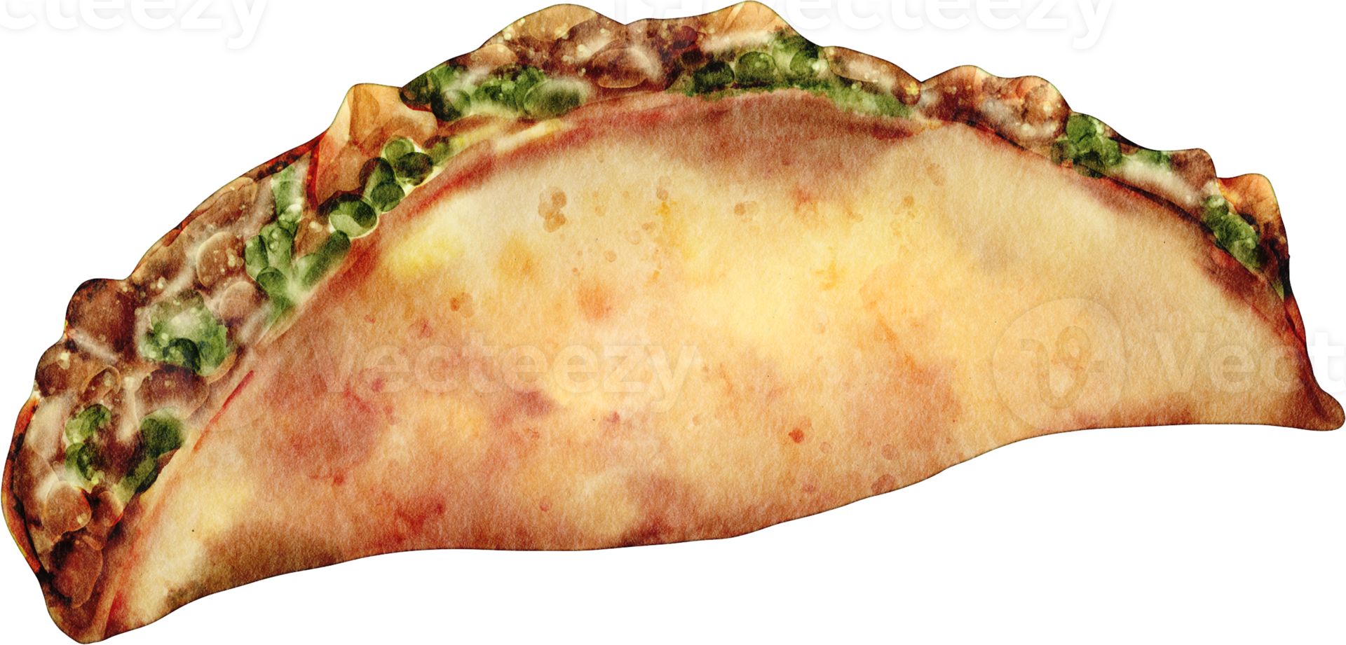 comida rápida de taco de acuarela png