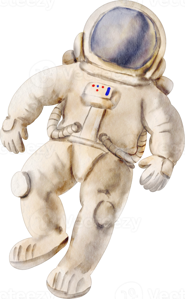 vattenfärg astronaut klämma konst element Plats png