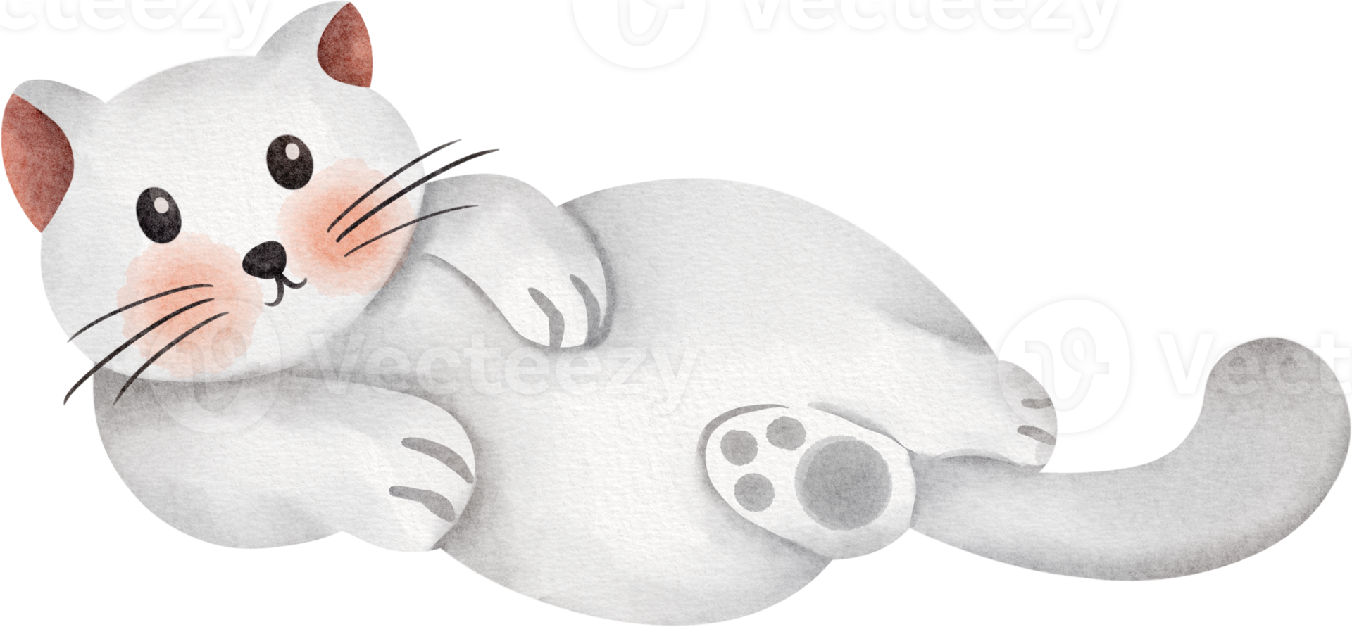 vattenfärg katt element klämma konst png