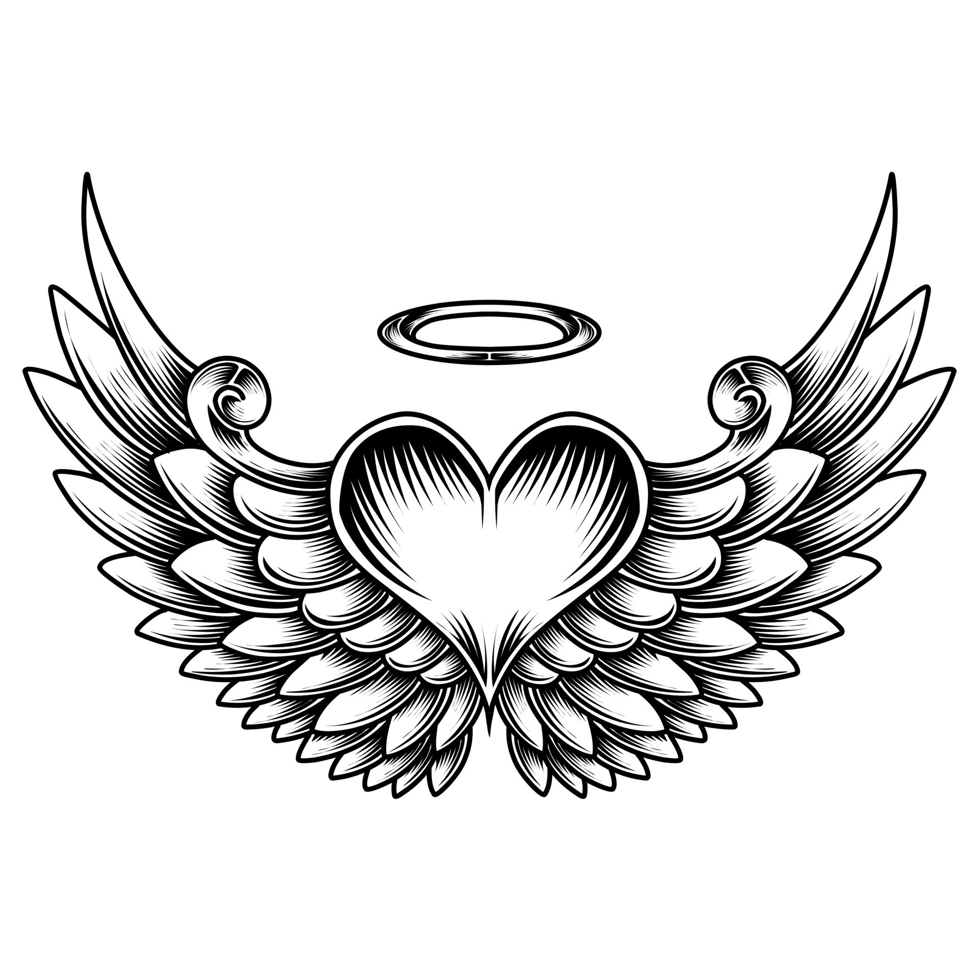 Free vector angel wings line art and outline 16547784 Vector Art at ...