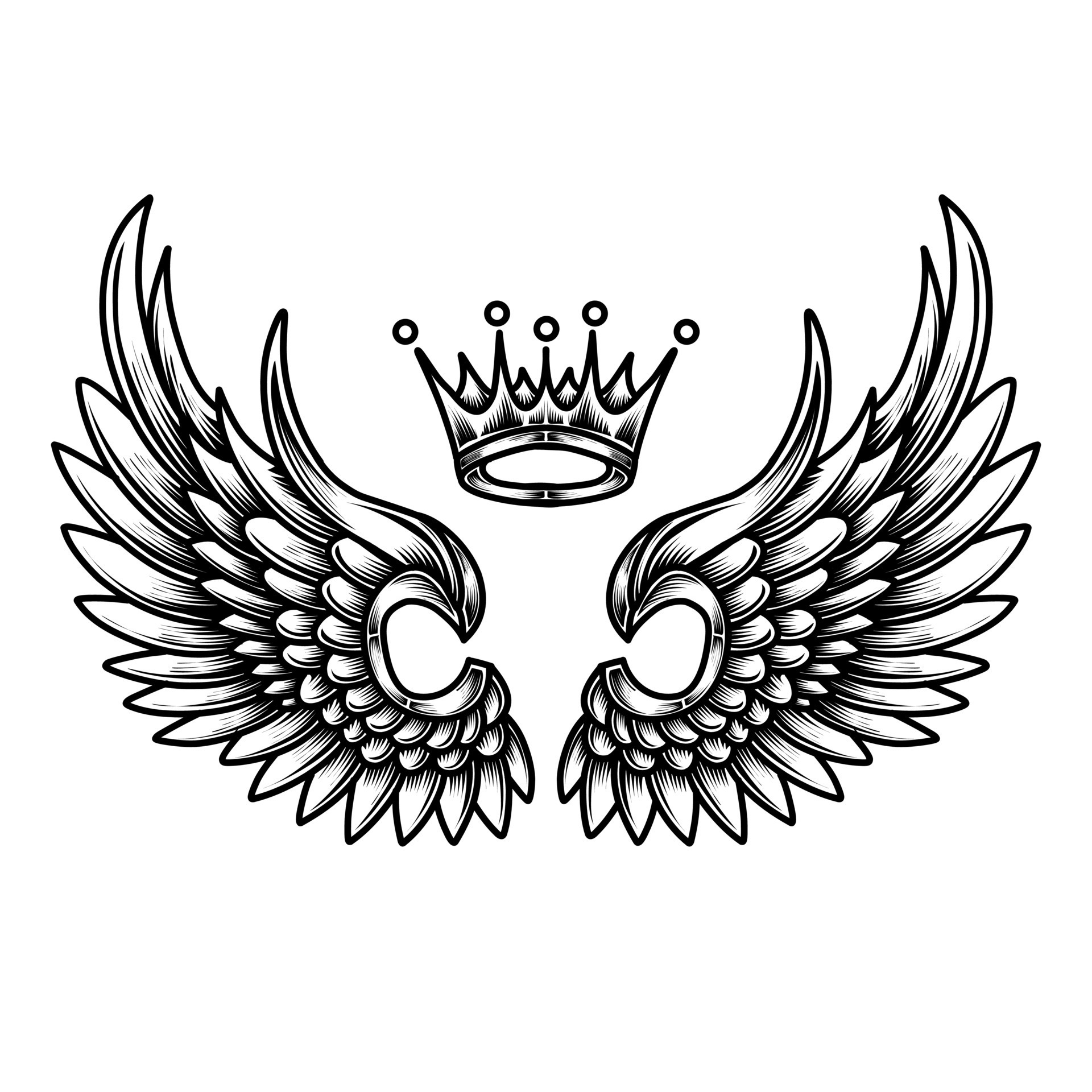 Free vector angel wings line art and outline 16547789 Vector Art at