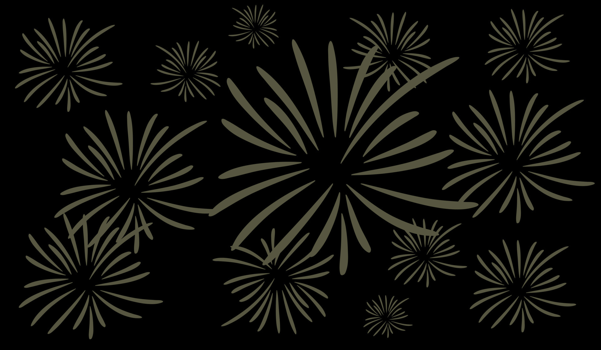 black abstract fireworks background, vector illustration 16547892