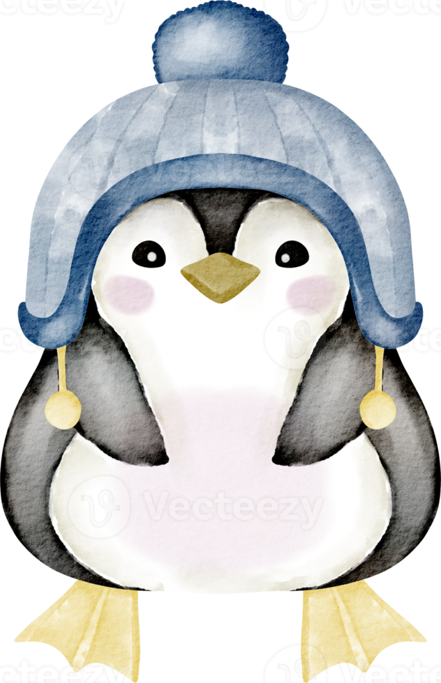 imágenes prediseñadas de pingüino acuarela png