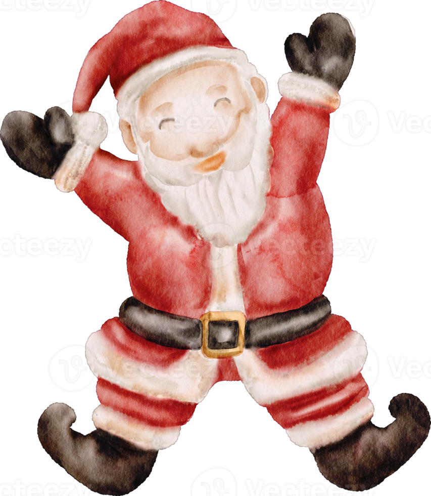 père noël aquarelle png