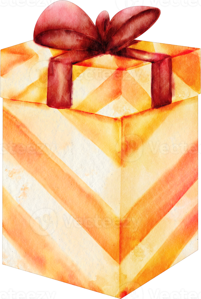 watercolor giftbox christmas png