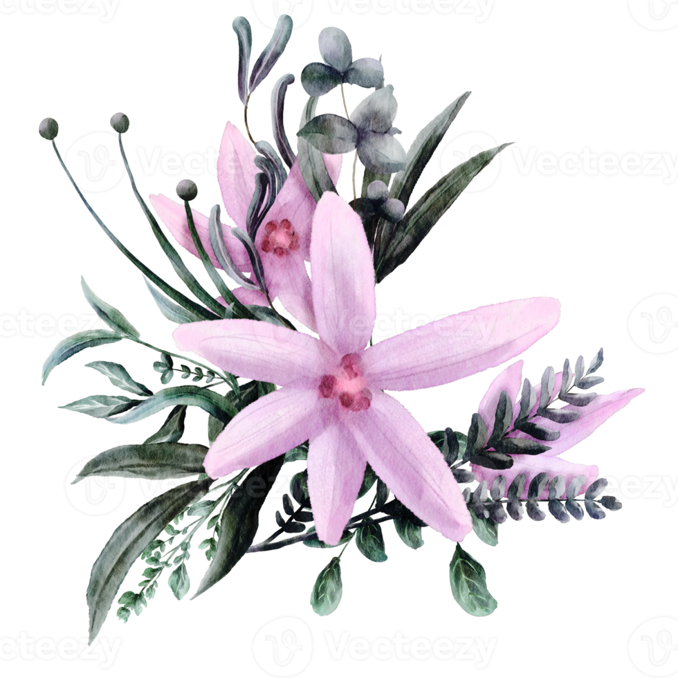 akvarell blomma gränsen png