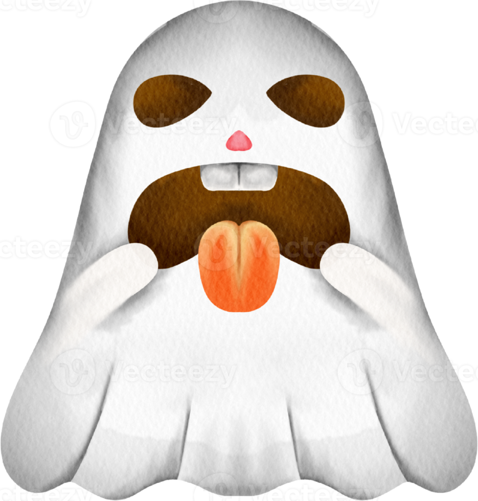 fantasma de halloween acuarela png