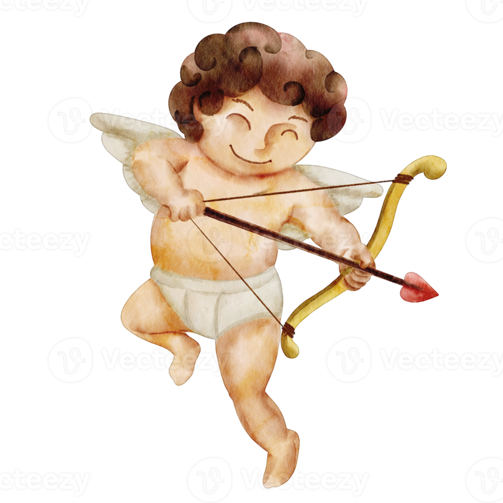 acuarela cupido san valentin png