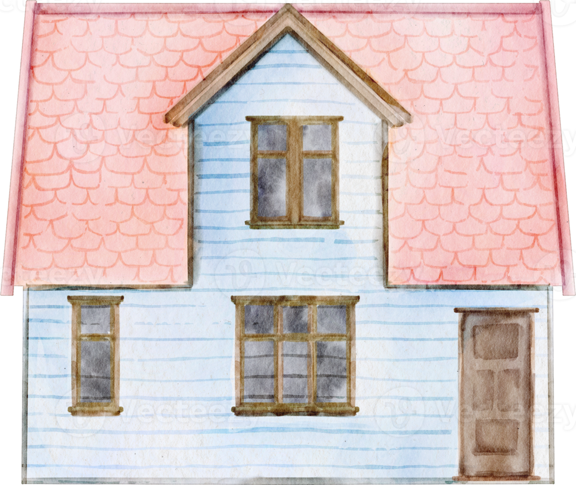 watercolor house cartoon png