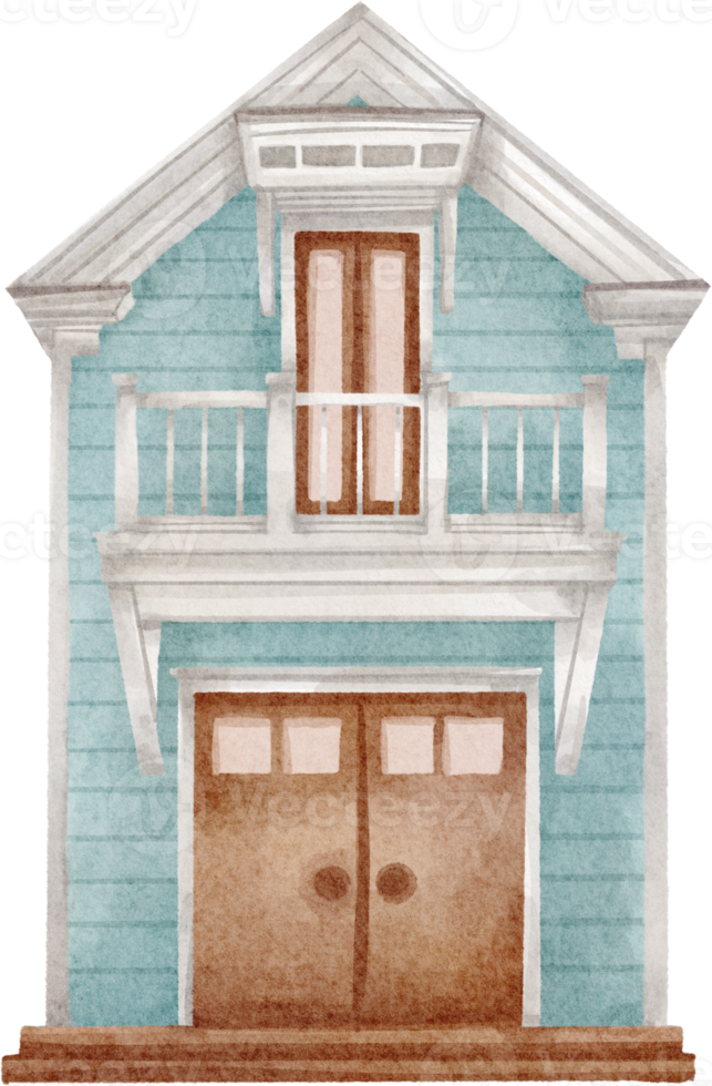 watercolor house illustration png