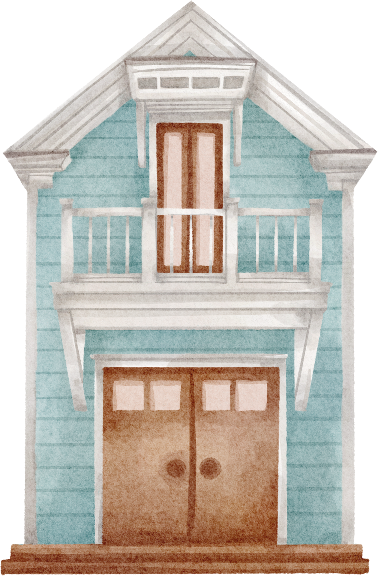 watercolor home house and building city element collection set town  16765359 PNG