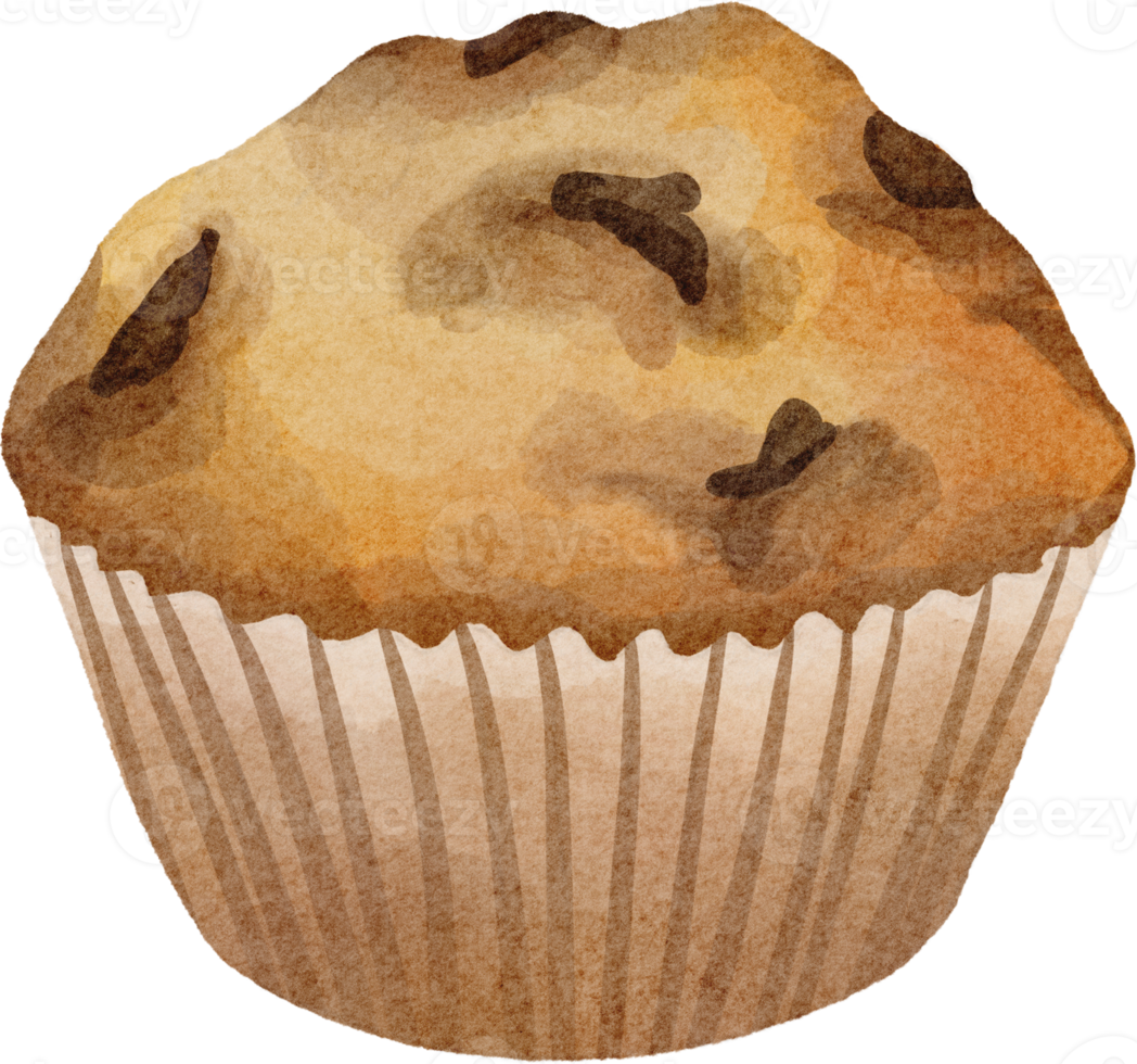 vattenfärg muffin klämma konst png