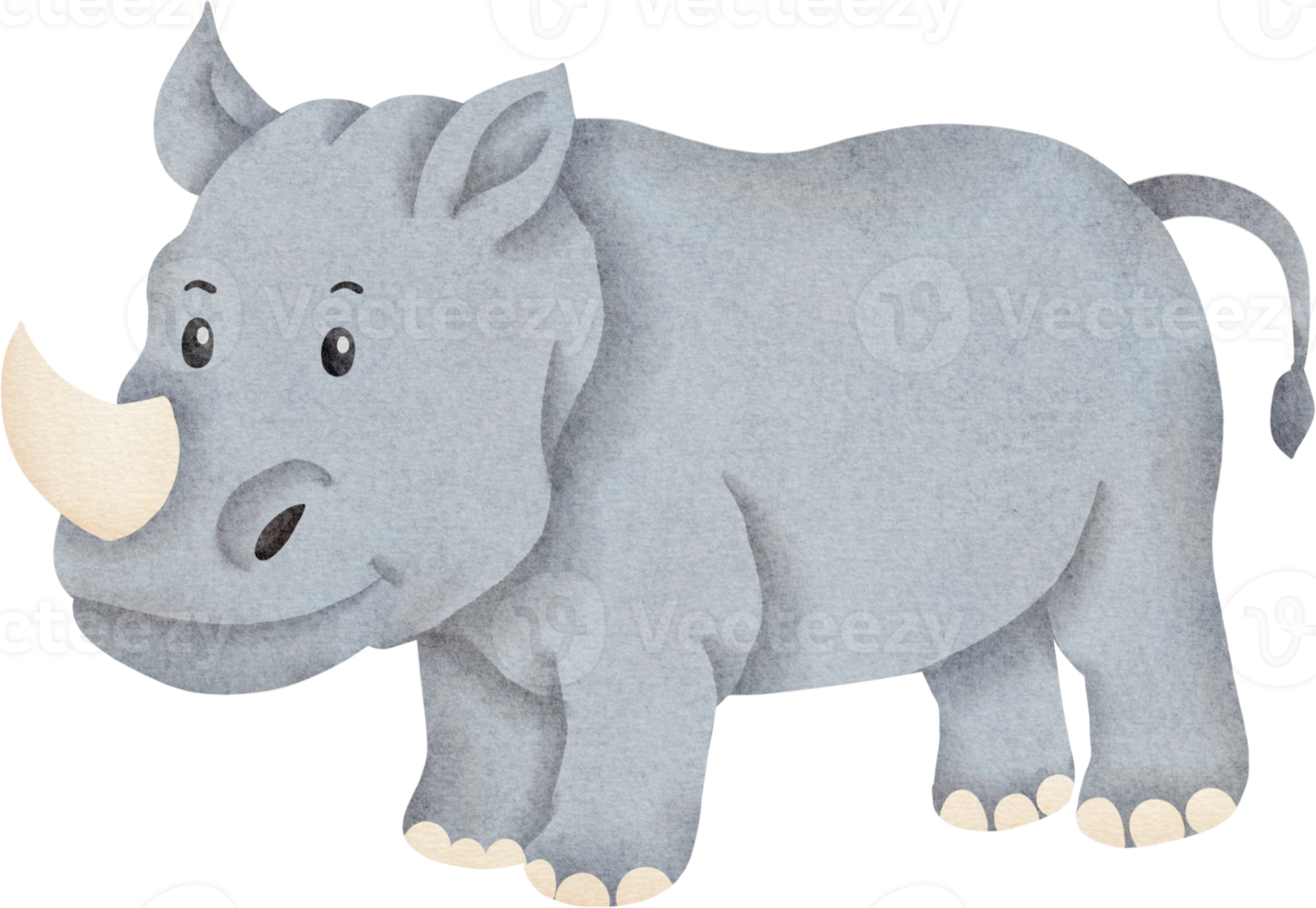 rhinoceros watercolor cute png