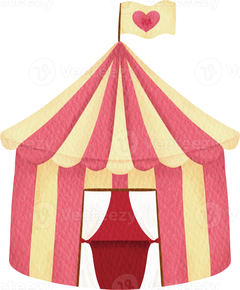 acquerello circo tenda png