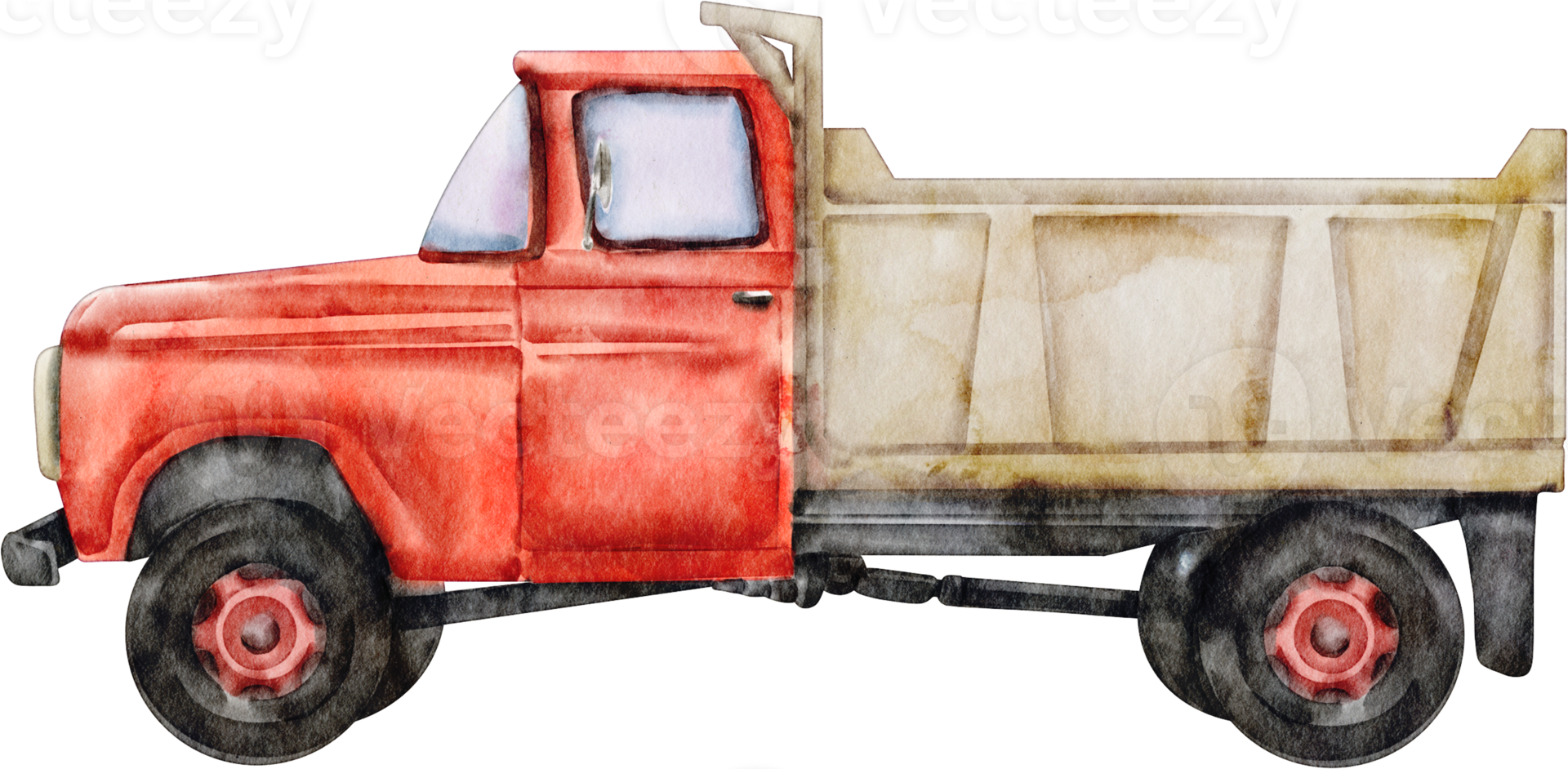 watercolor truck car farm png