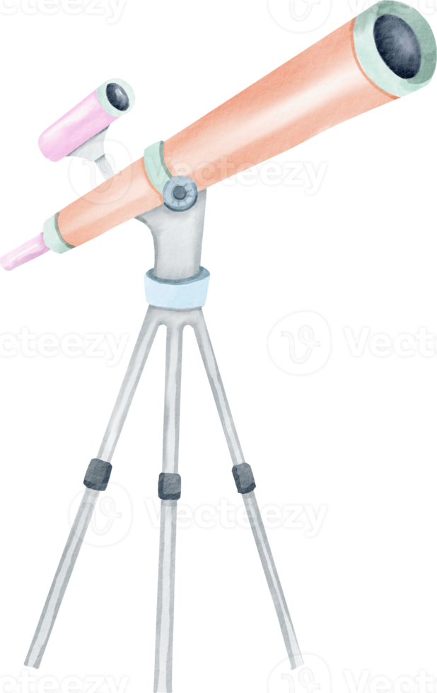 watercolor telescope clip art png