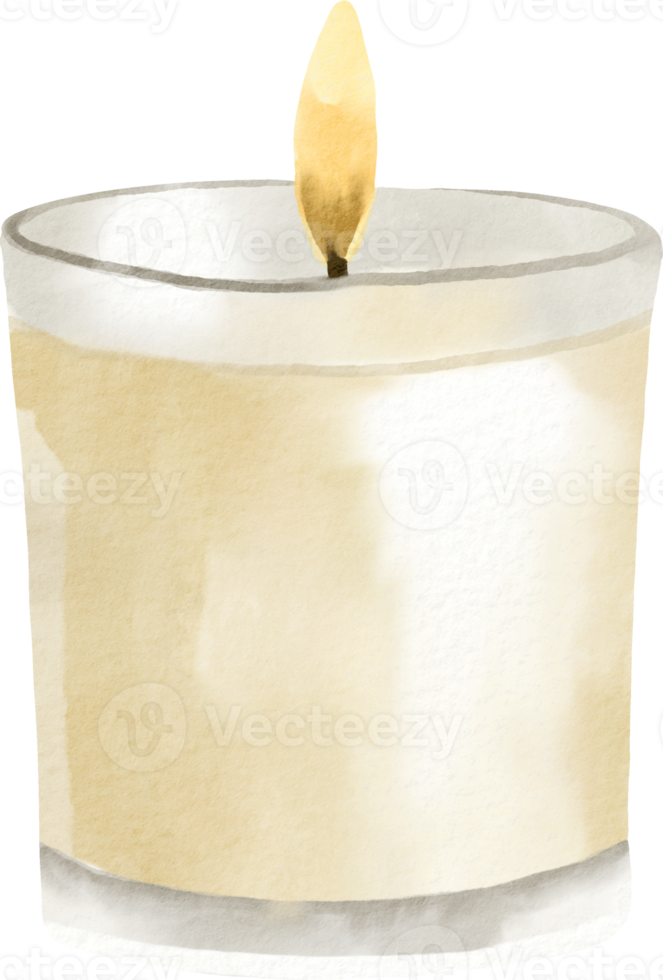 watercolor candle clip art png