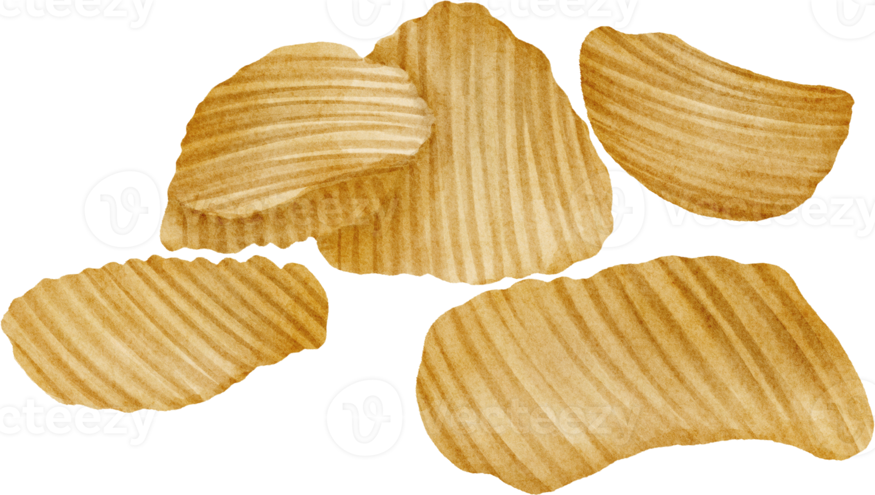 watercolor potato chips png