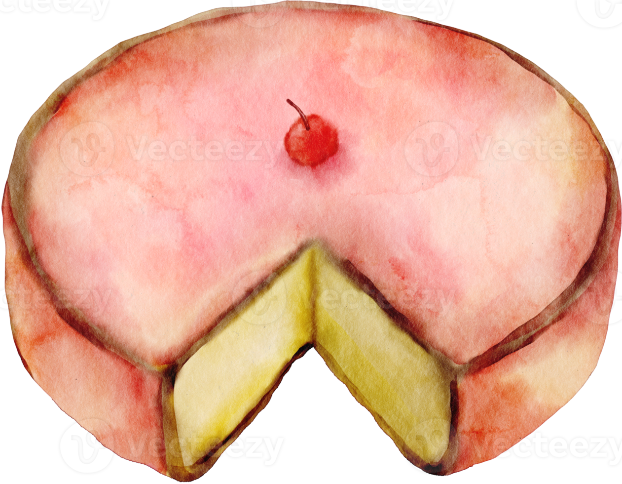 pastel de acuarela imágenes prediseñadas postre de panadería png