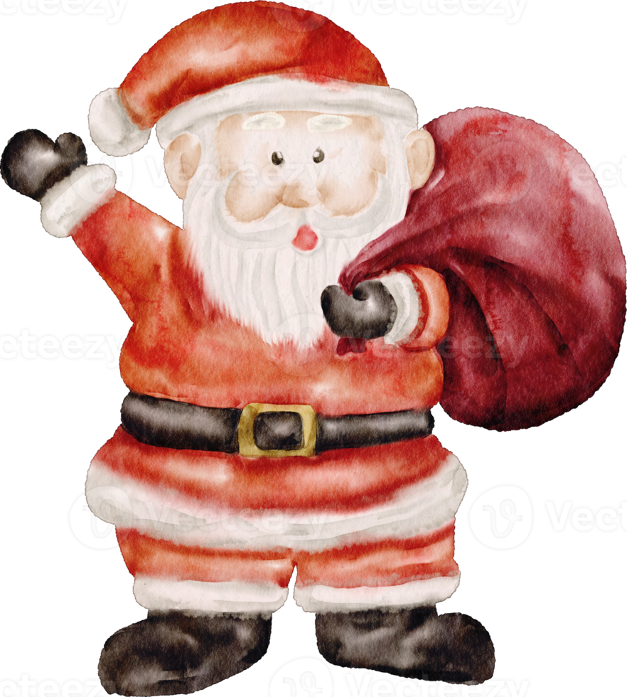 aquarell weihnachtsmann png