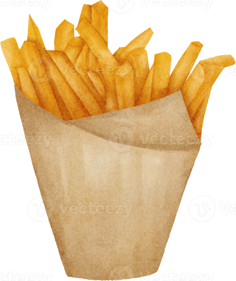 aquarel frietjes png