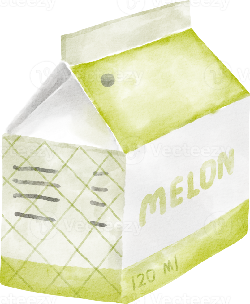 watercolor milk melon png