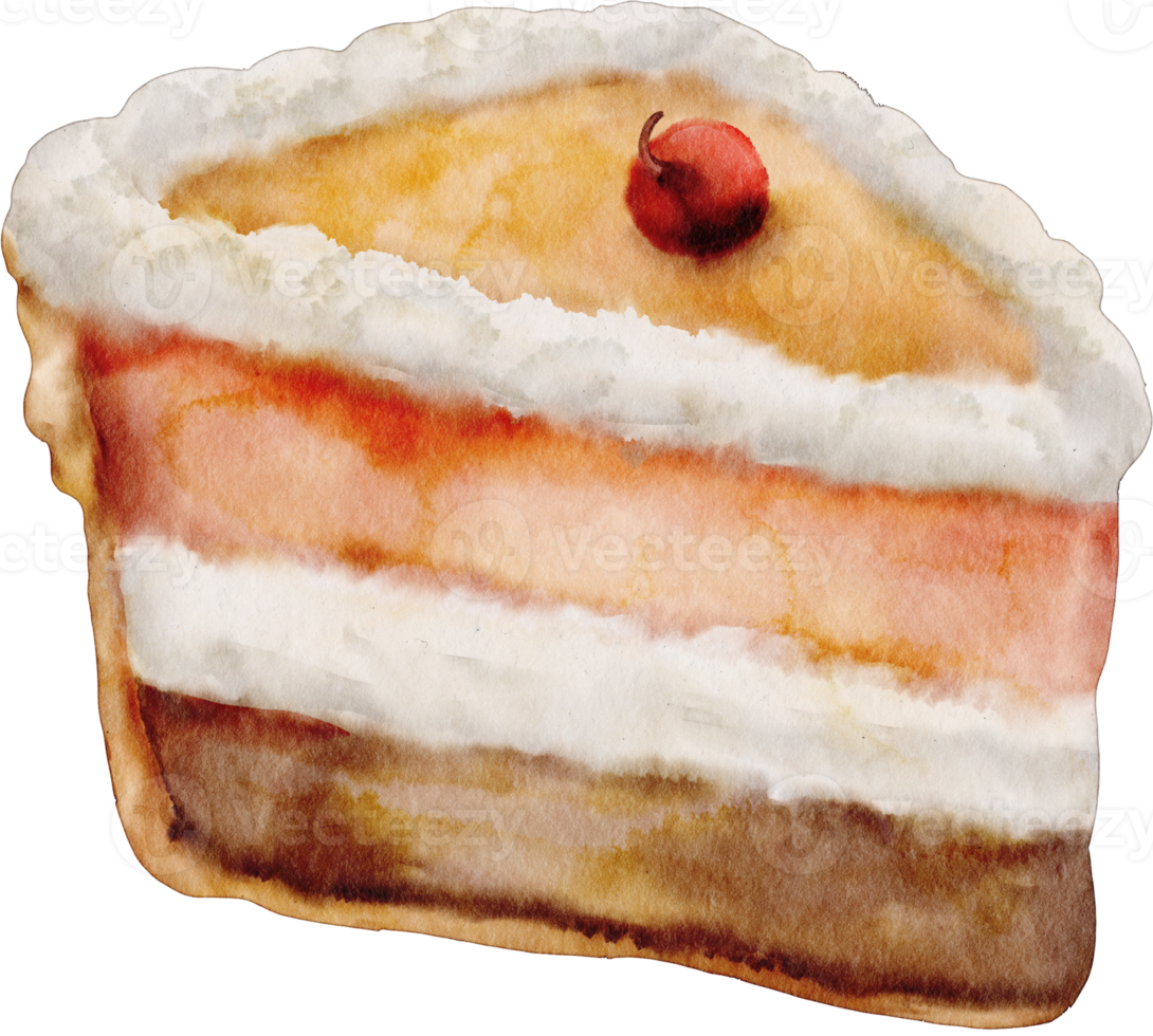 aquarell kuchen clipart bäckerei dessert png