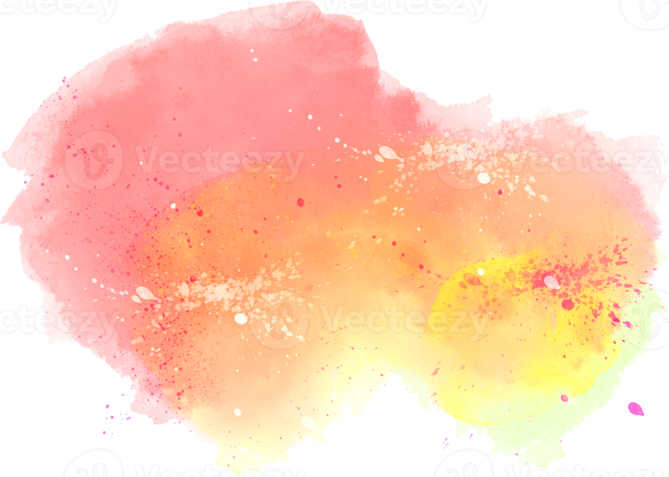 watercolor stain orange png