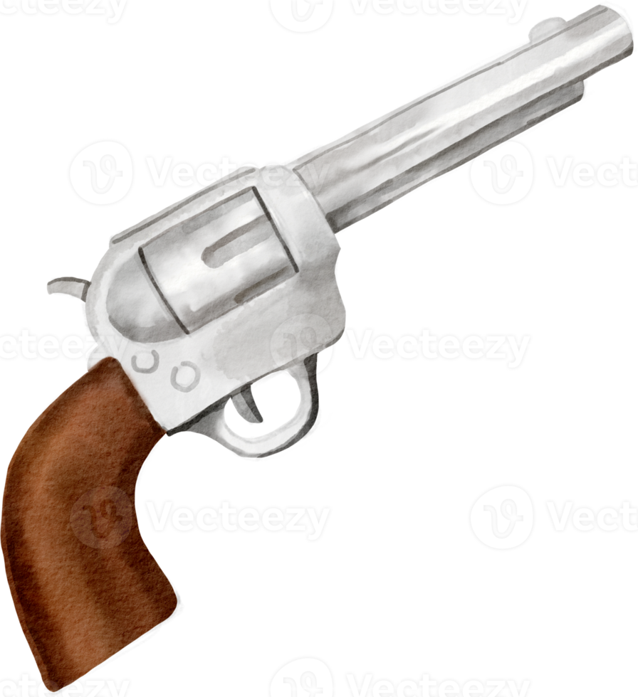 pistola de vaquero de acuarela png