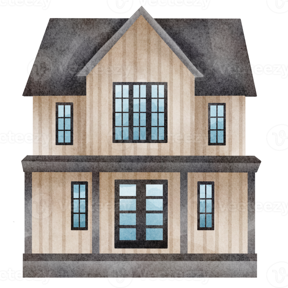 clipart maison aquarelle png