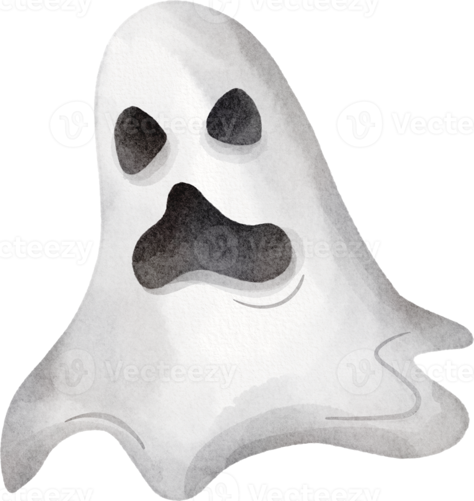 watercolor halloween ghost png