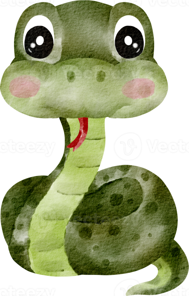 clipart de serpiente acuarela png