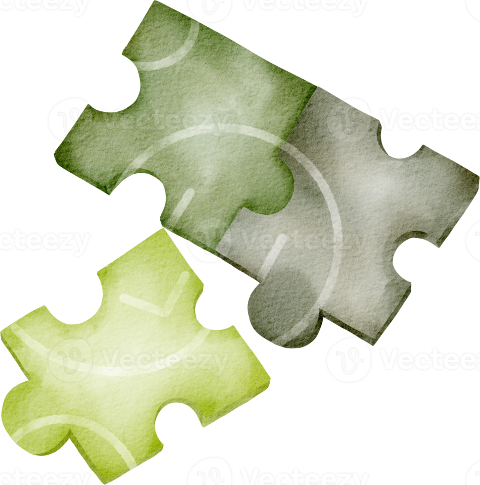watercolor jigsaw toy png
