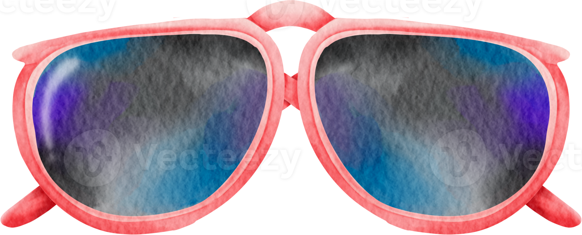 aquarelle lunettes de soleil clipart mignon png