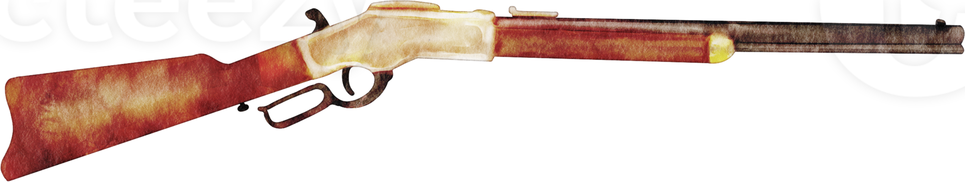 watercolor cowboy gun png
