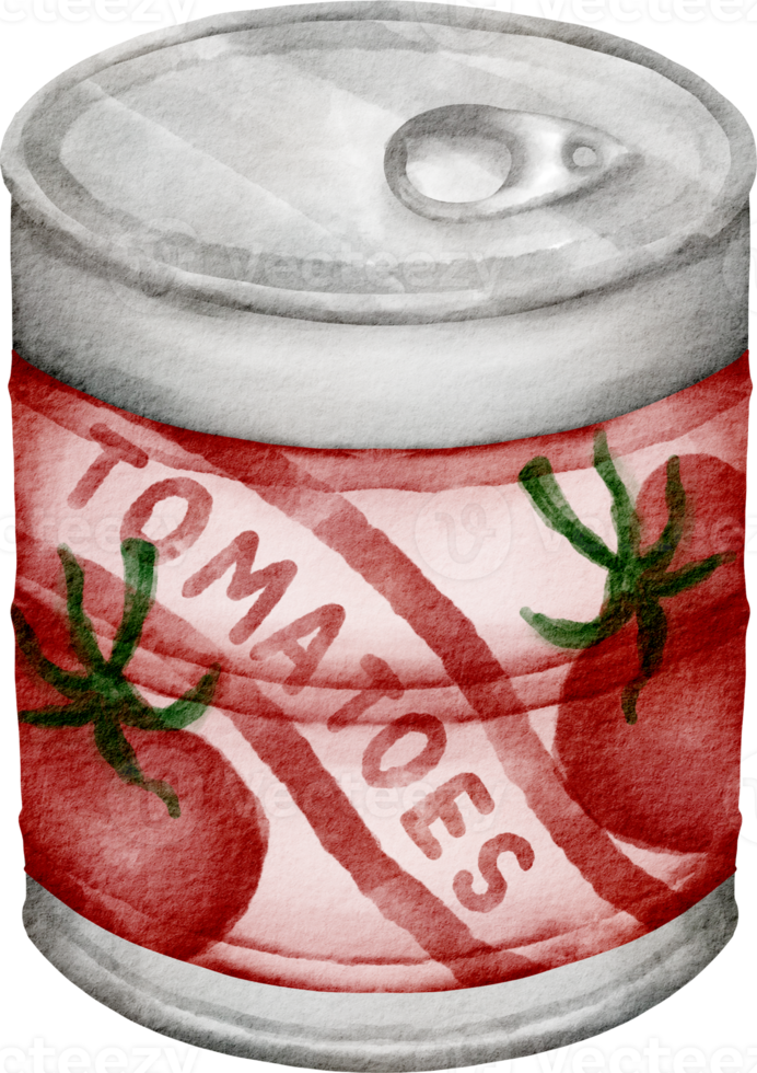 watercolor tomato can png