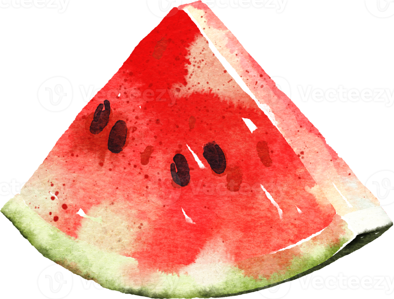 Watermelon sliced hand drawn watercolor painting png