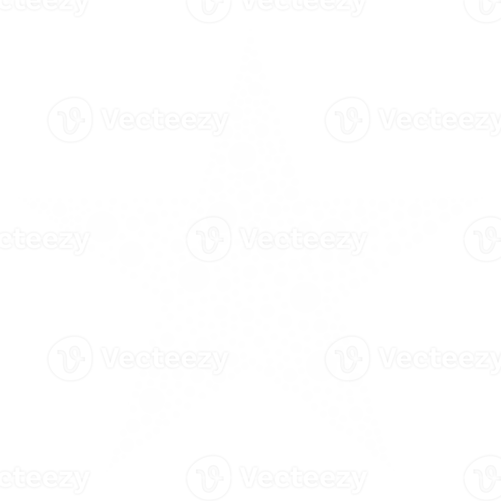 Star Shape made from Polka Dot or Circle Shape Composition for Logo, Art Illustration, Website, Apps, or Graphic Design Element. Format PNG