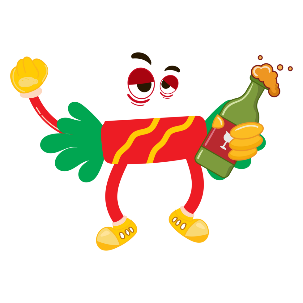 lindo personaje de mascota de dibujos animados de navidad png