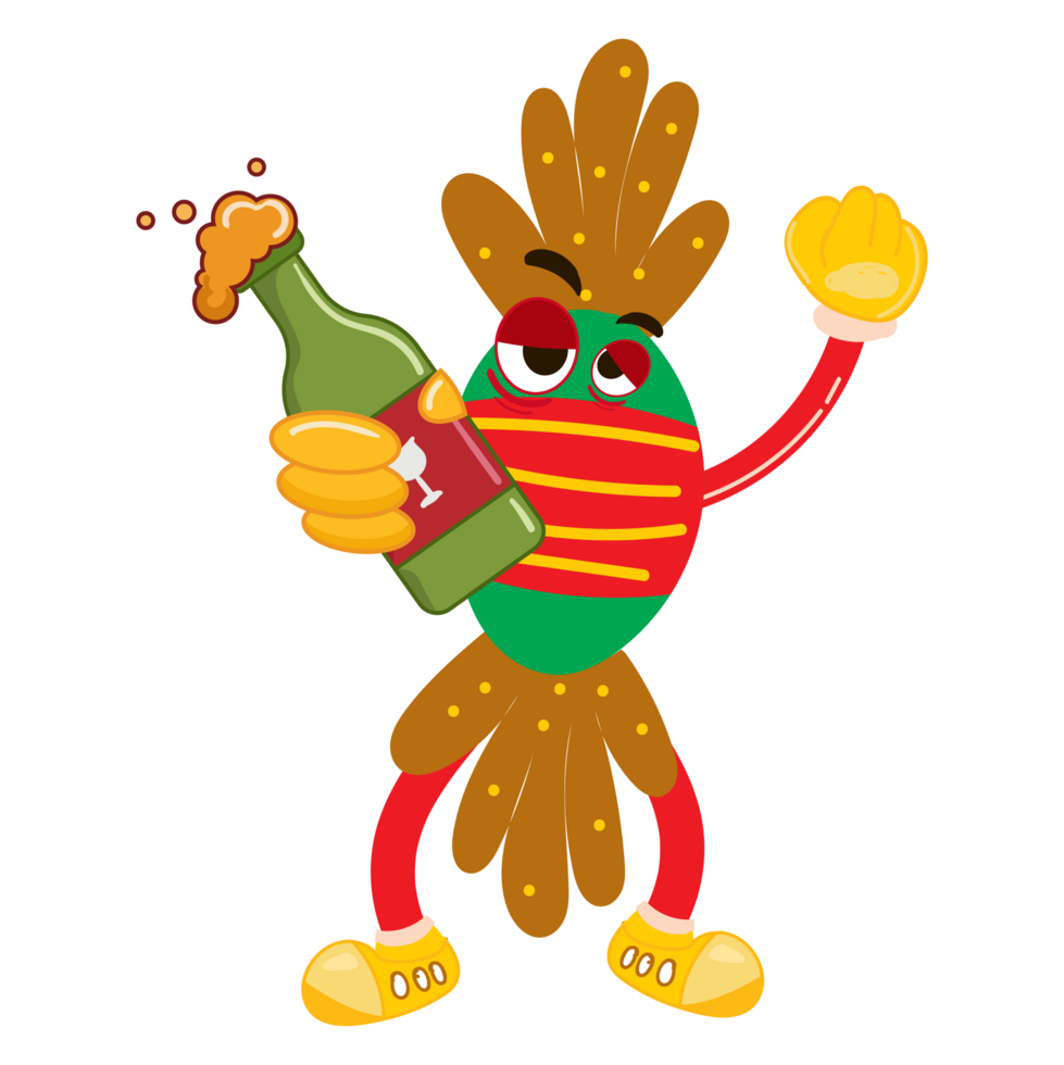 personagem de mascote bonito dos desenhos animados de natal png