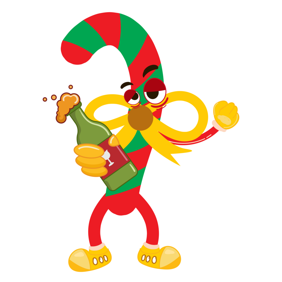 niedliche weihnachtskarikatur-maskottchenfigur png