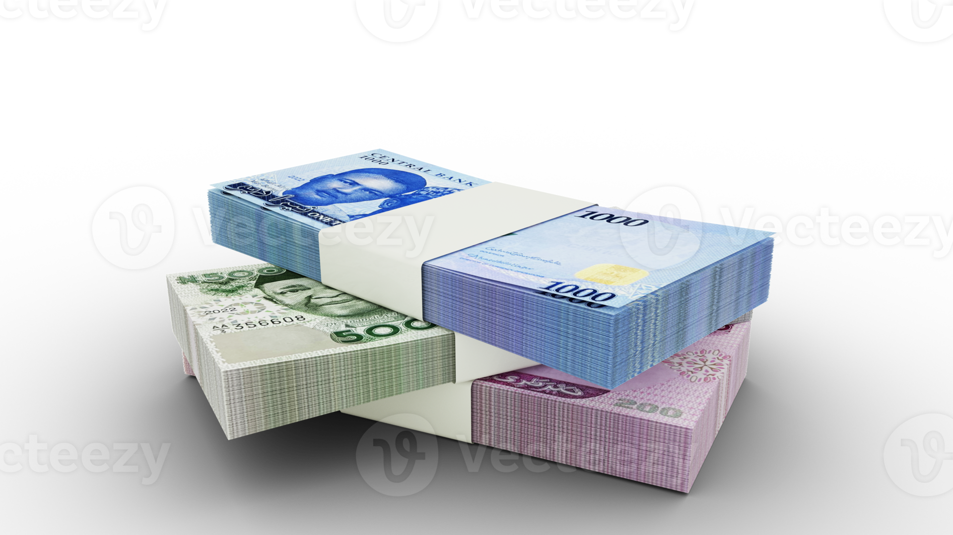 3d Rendering Of Stack Of New 1000 500 And 200 Nigeria Naira Notes Few 
