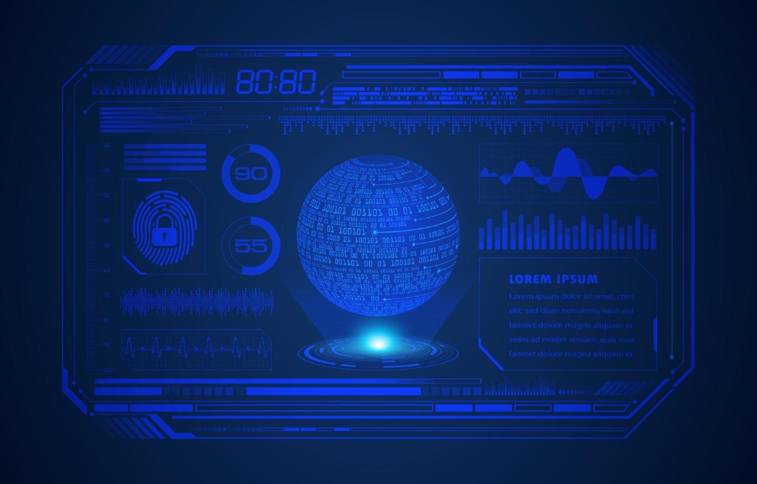 Modern HUD Technology Screen Background vector